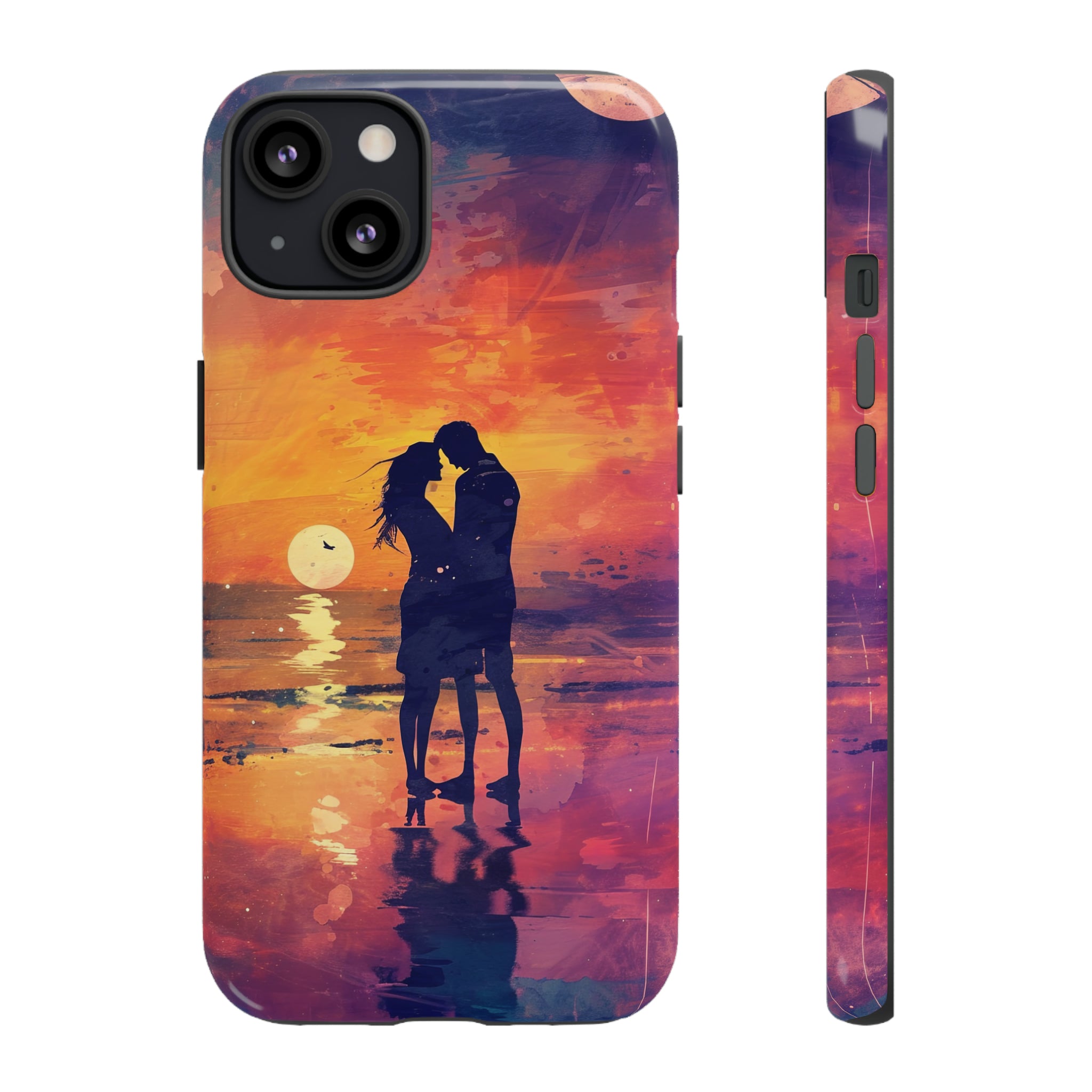 Seaside Sunset Embrace - Protective Phone Case