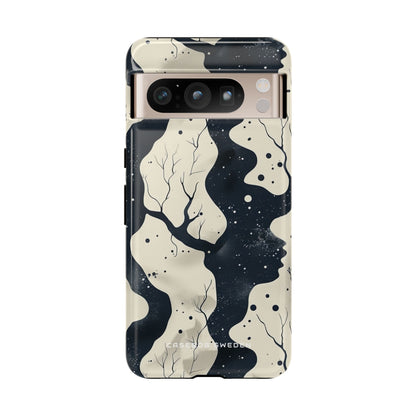 Organic Fluid Silhouettes with Cosmic Depth Google Pixel 8 - Tough Phone Case