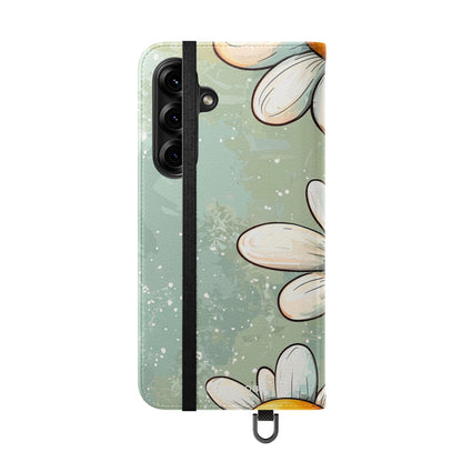 Smiling Daisies Burst - Samsung S25+ Case - Wallet
