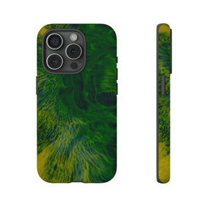 Dark Green Ink Art - Protective Phone Case