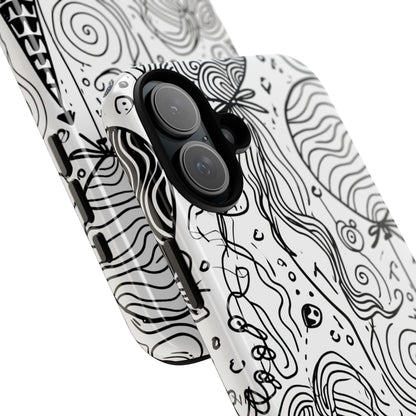 Whimsical Celebration in Black and White - for iPhone 16