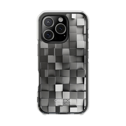 Monochrome Cube Depth iPhone 16 - Impact Clear+