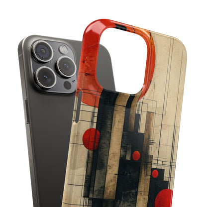 Vintage Geometric Harmony iPhone 15 - Slim Phone Case