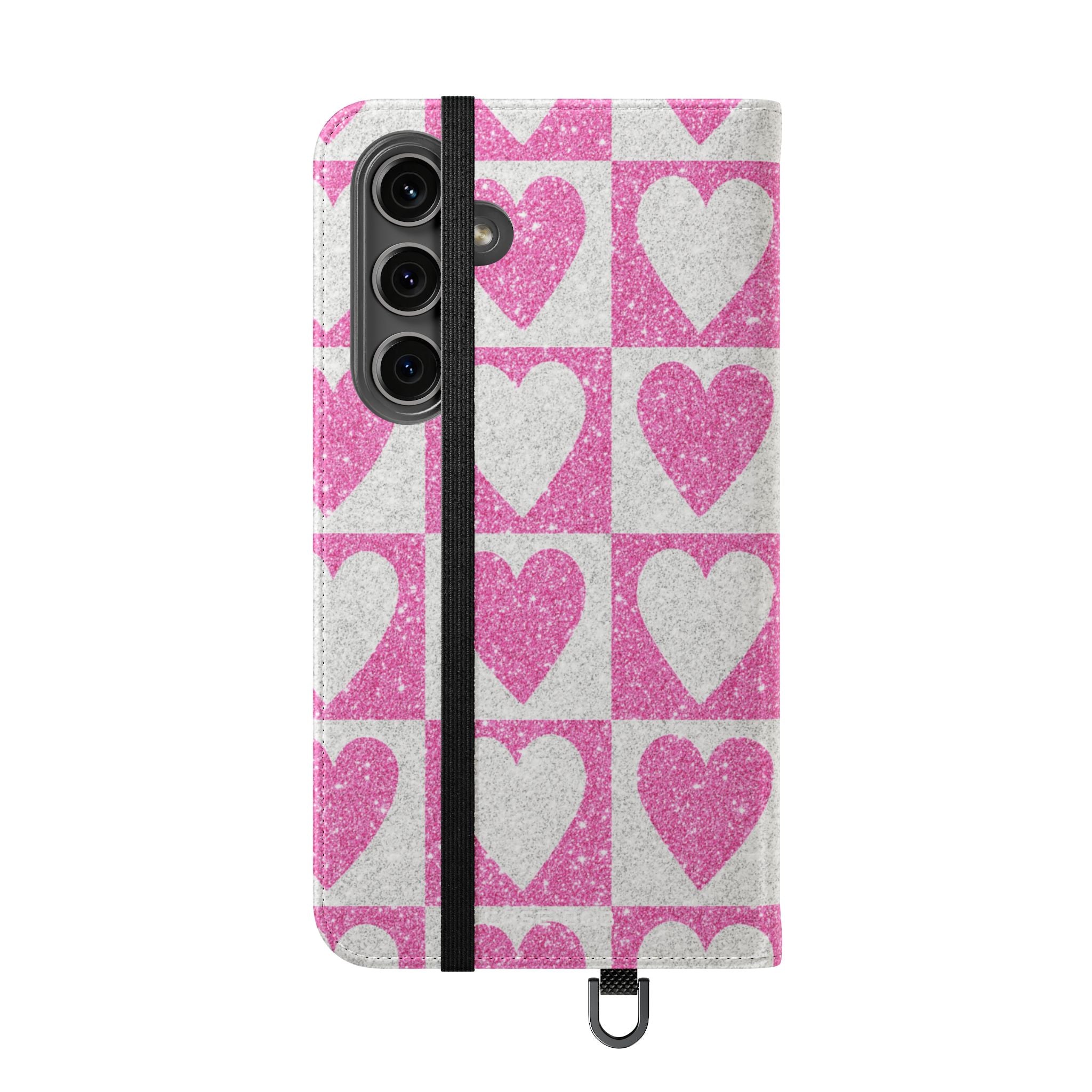 Glitter Heartgrid - Samsung S24 Plus Case - Wallet