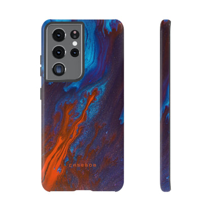 Orange Flame Ink Art - Protective Phone Case