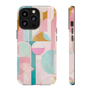 Deco Pink Geometric Fusion - Protective Phone Case