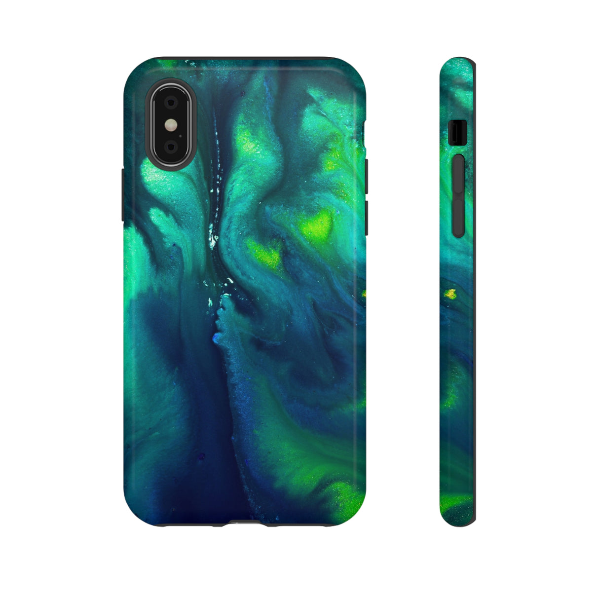 Northen Light Ink Art iPhone Case (Protective) iPhone XS Glossy Phone Case