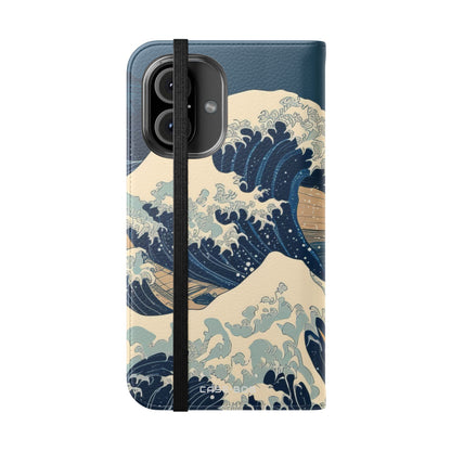 Cresting Navy Wave - iPhone 16  Case - Wallet