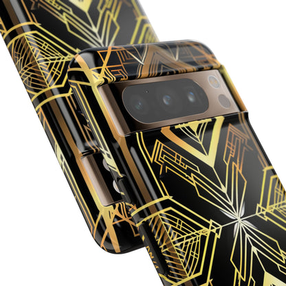 Golden Geometric Opulence Google Pixel 8 - Tough Phone Case