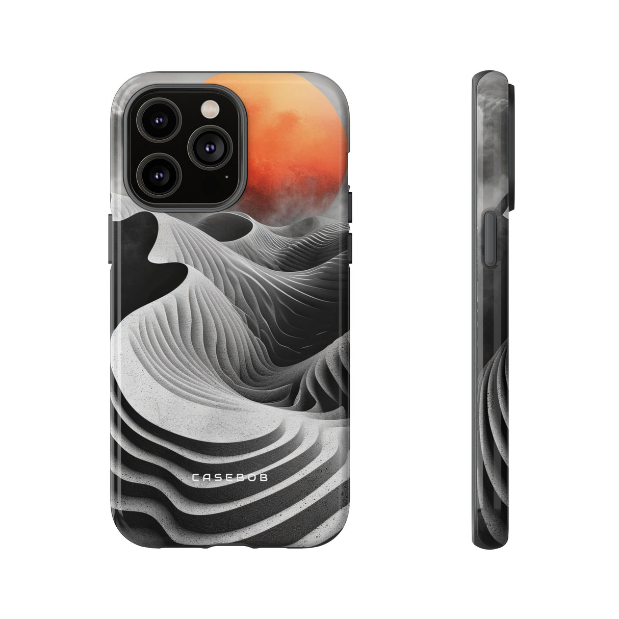 Orange Moon Illusion - Protective Phone Case