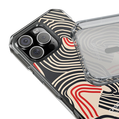 Wavy Red Flow iPhone 16 - Impact Clear+