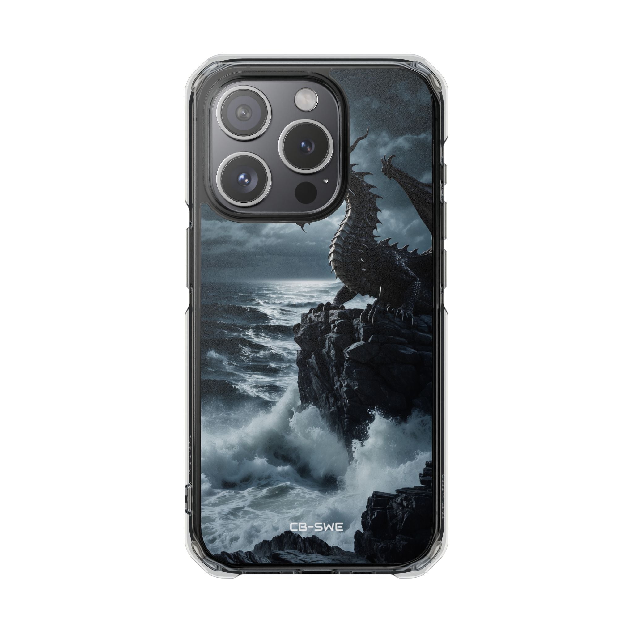 Dragon Roars Against Sea iPhone Case - Impact