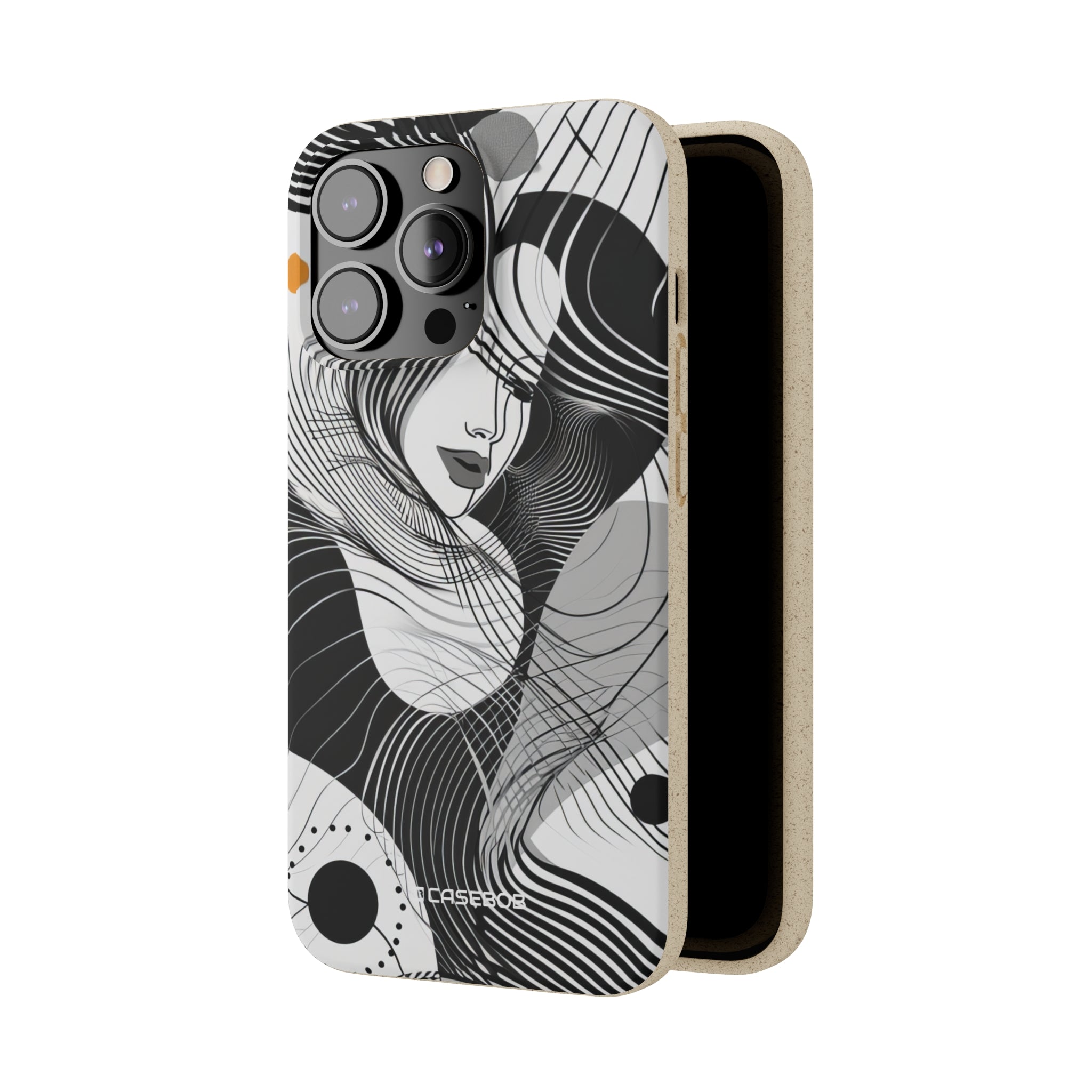 Fluid Noir Rhythm | Biodegradable Phone Case