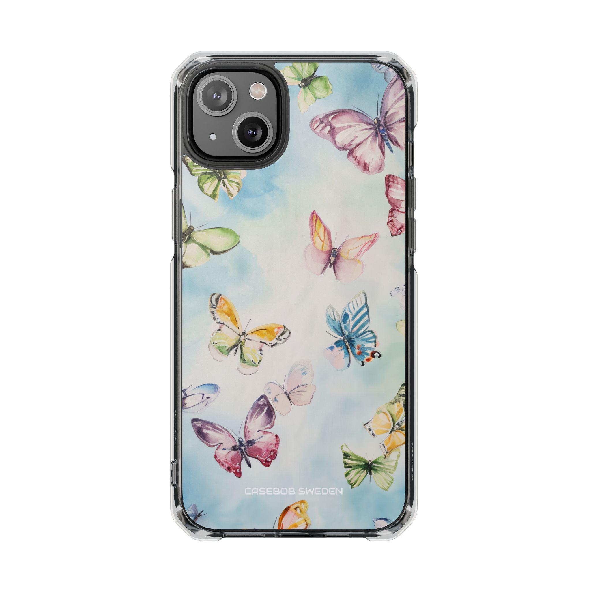 Watercolor Butterfly Bliss - Clear Impact iPhone 14 Phone Case