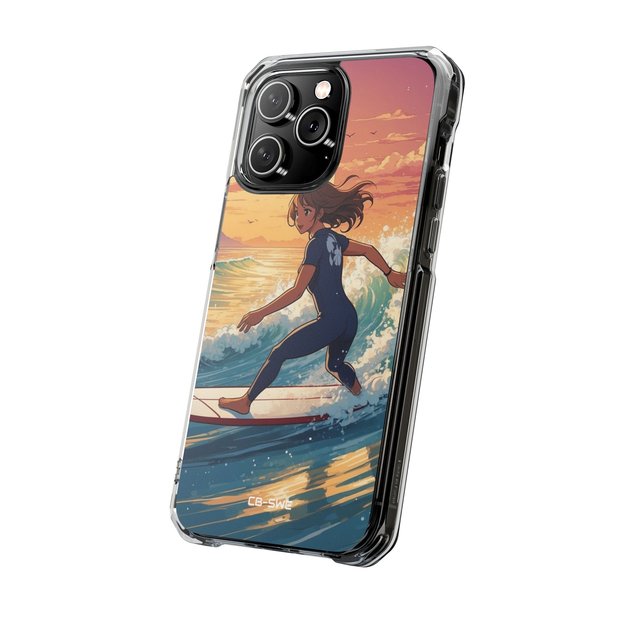 Surfing Into Sunset iPhone Case - Impact