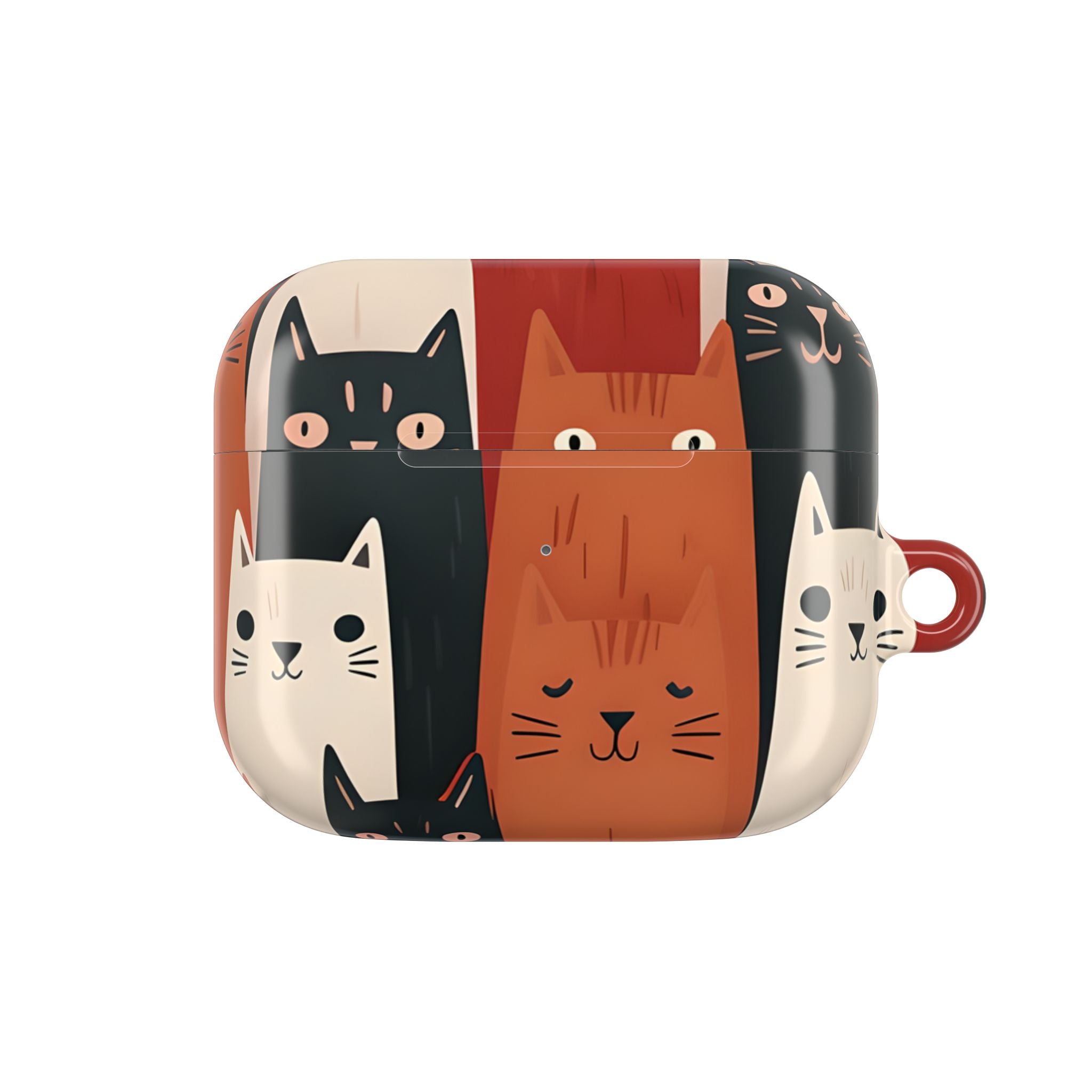 Cat Columns Orange - AirPods Case