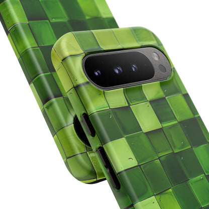 Green Cube Gradient Harmony Google Pixel 9 - Tough Phone Case