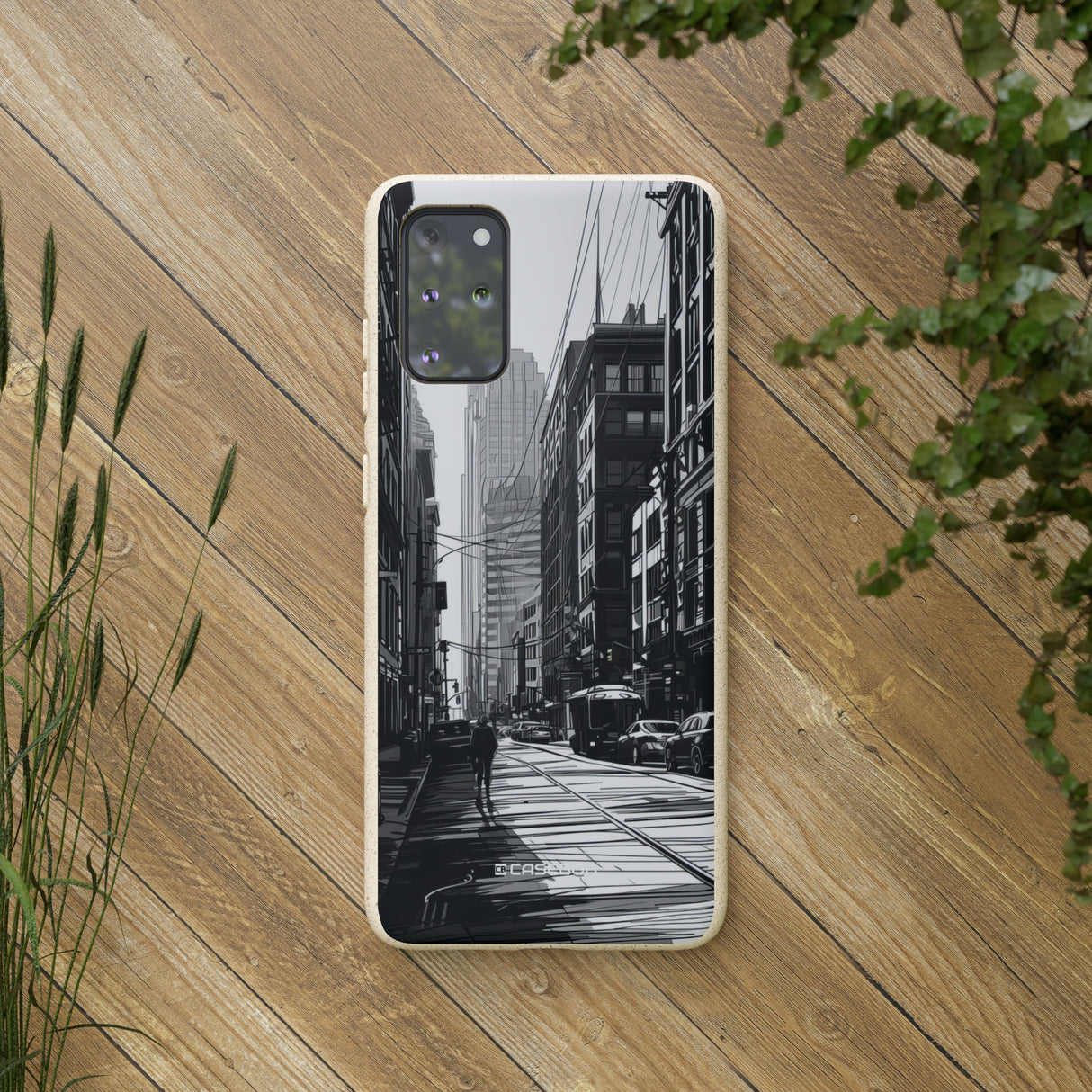 Noir Urban Serenity | Biodegradable Phone Case