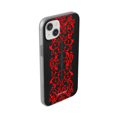 Crimson Spiral iPhone 14 Plus Case - Soft