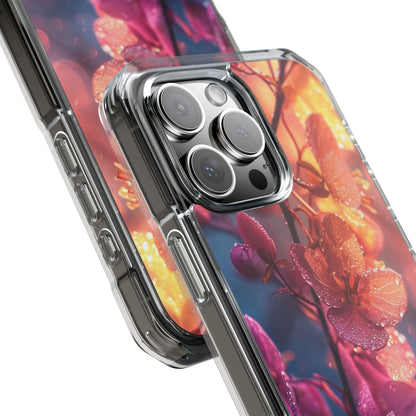 Surreal Flower Harmony iPhone 16 - Clear Impact Phone Case