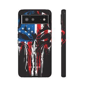 Military Grunge Skull Patriotic - Protective Phone Case