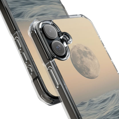 Moon Illuminates Waves iPhone Case - Impact