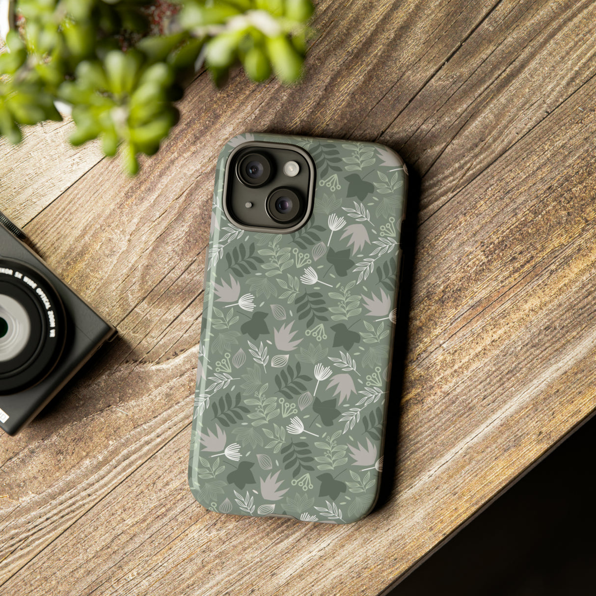 Jungle Green Leaf - Protective Phone Case