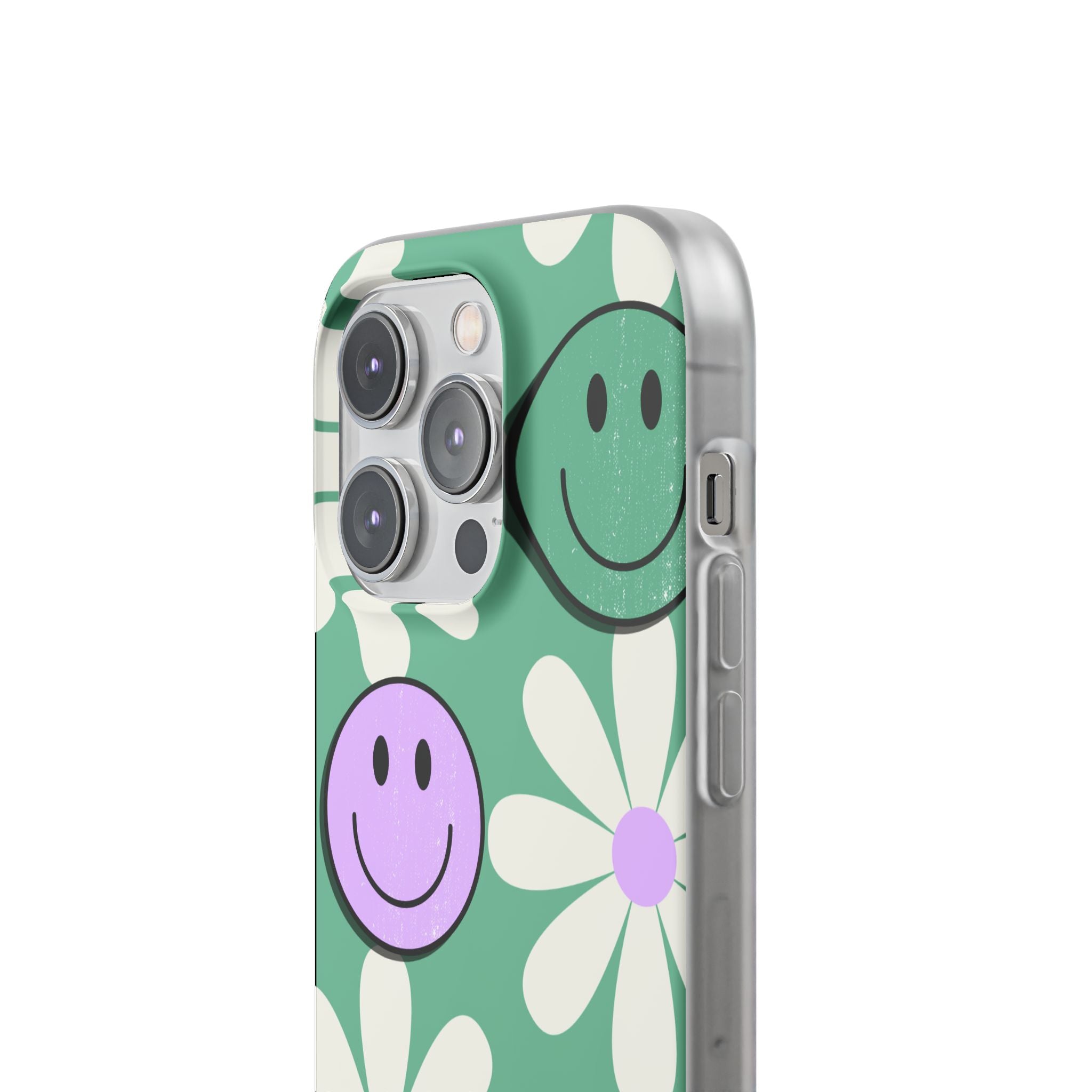 Smiley Daisy Glow iPhone 14 Pro Case - Soft