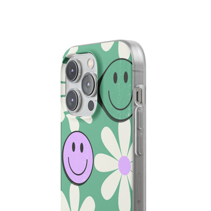 Smiley Daisy Glow iPhone 14 Pro Case - Soft