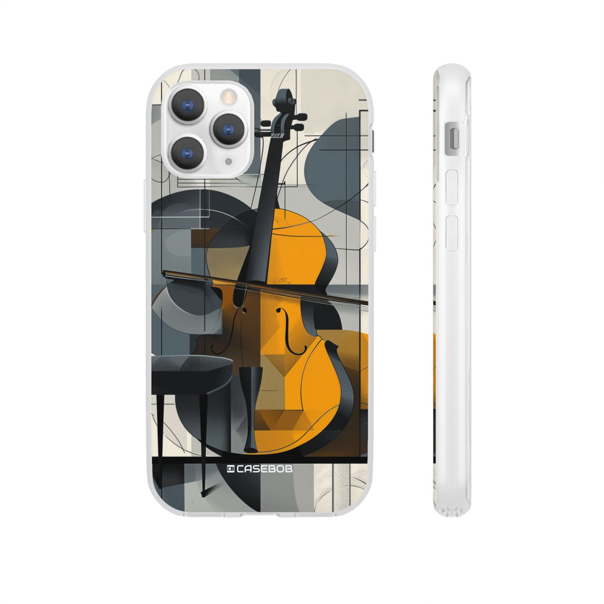 Cello-Abstraktion | Flexible Handyhülle für iPhone