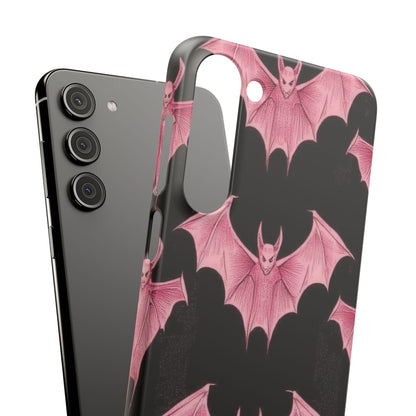 Gothic Pink Bats Aflame Samsung S23 - Slim Phone Case