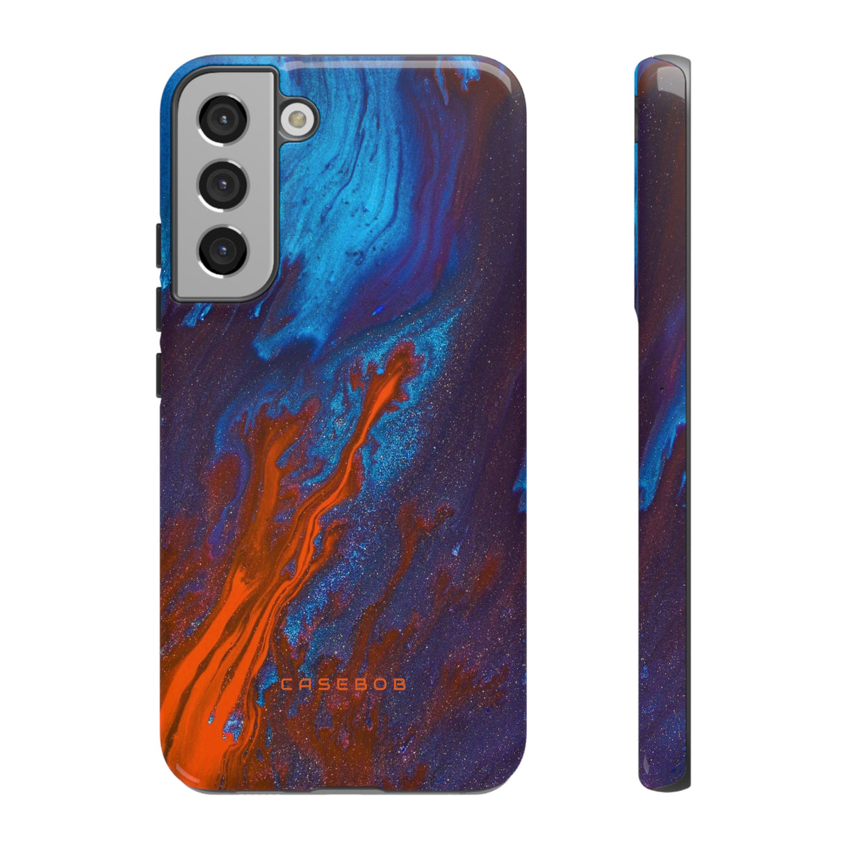 Orange Flame Ink Art - Protective Phone Case