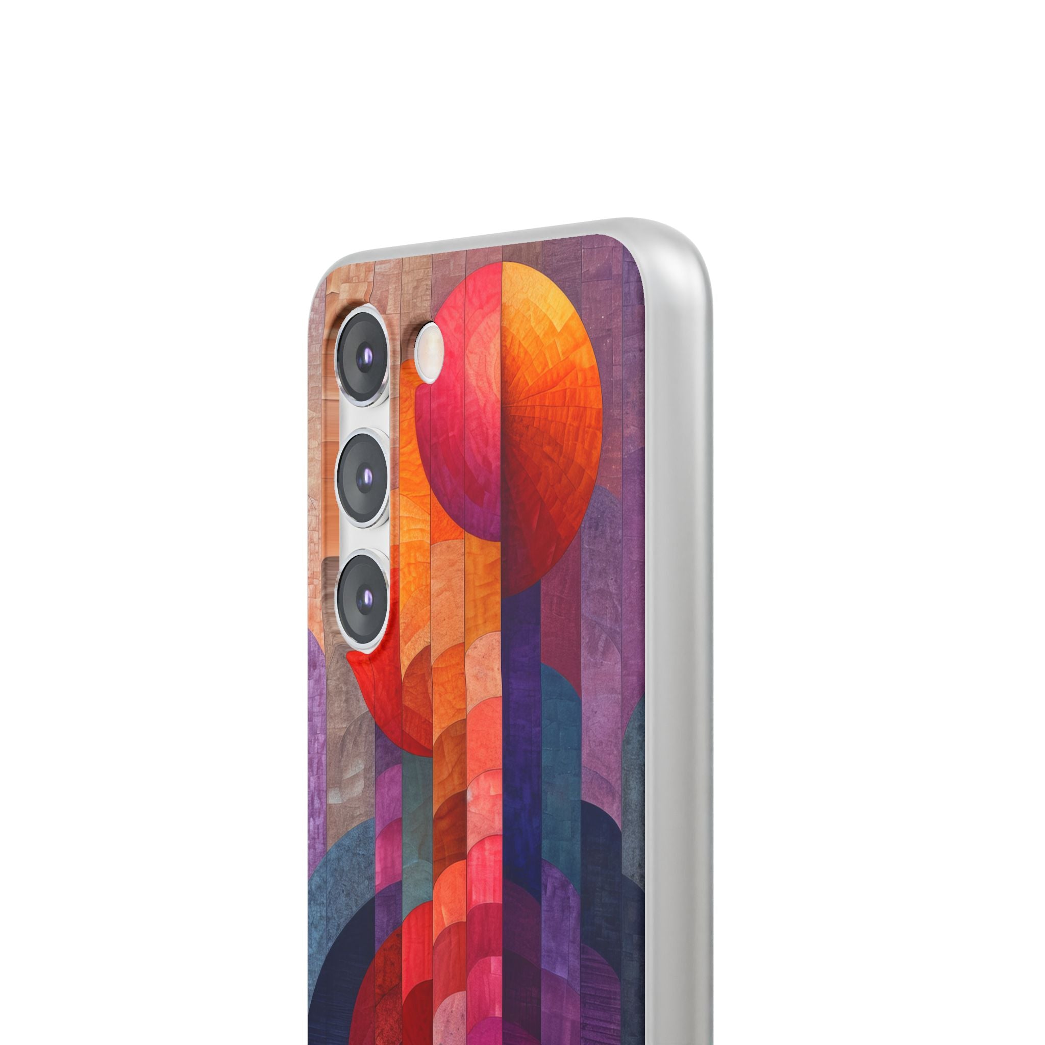 Purple Orange Abstract - Flexi Samsung S23 Phone Case