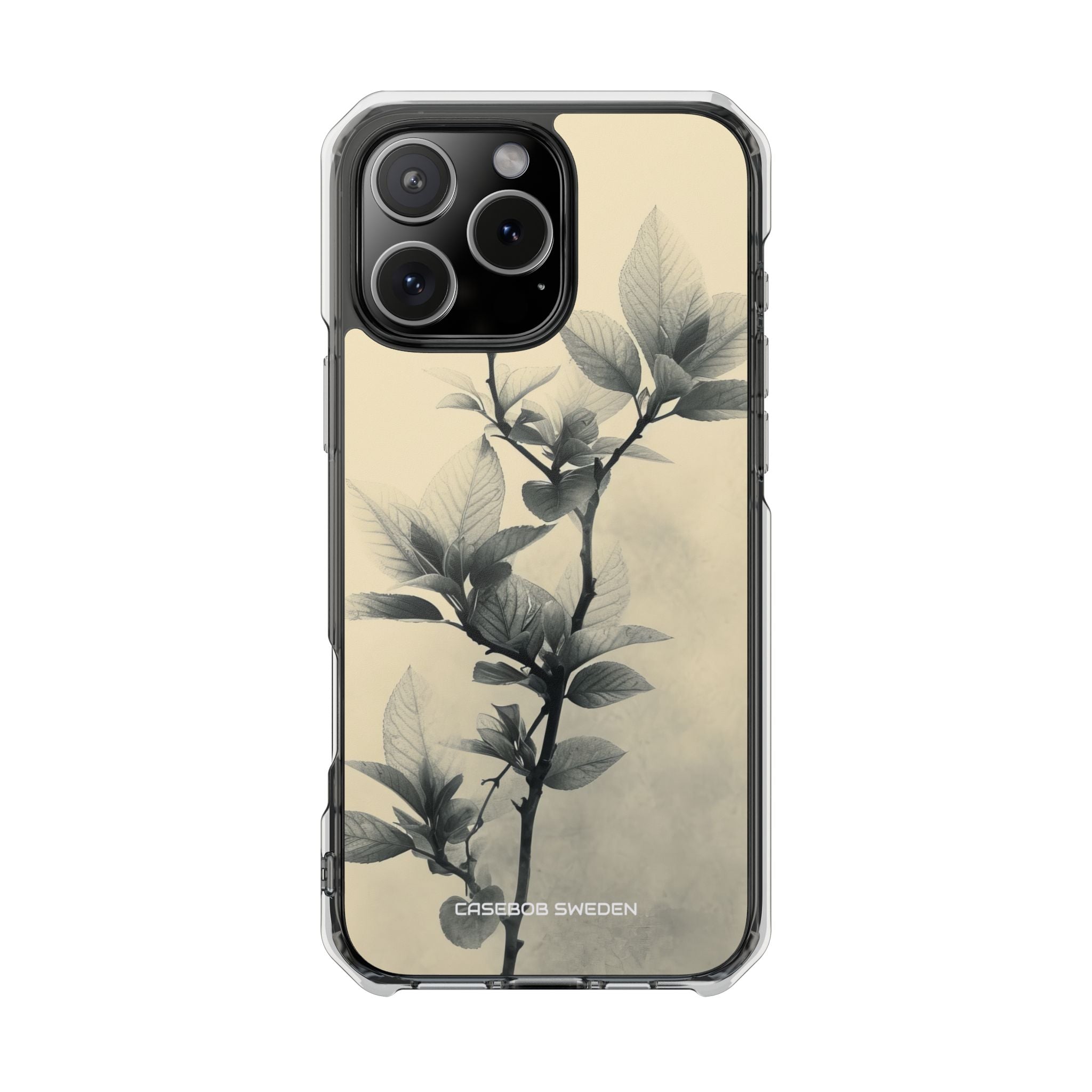 Beige Branch Art - Clear Impact iPhone 16 Phone Case