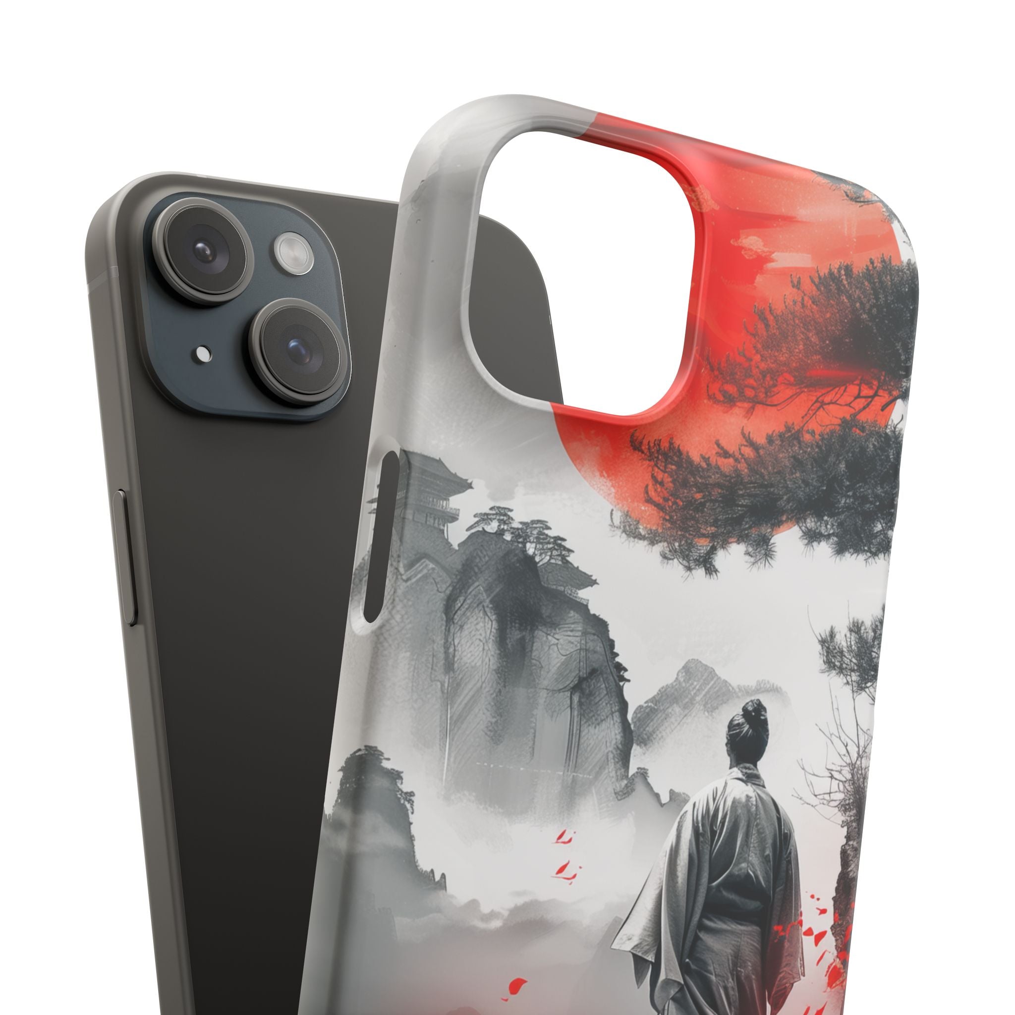 Zen Harmony: Japanese Serenity in Motion iPhone 15 - Slim Phone Case