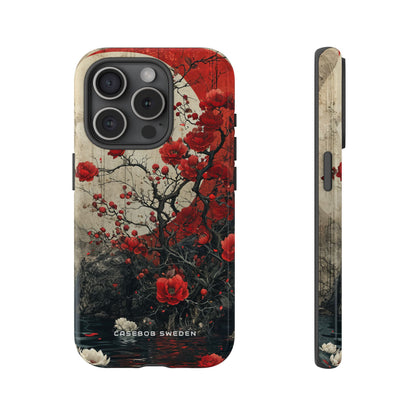 Zen Blossoms in Moonlight iPhone 15 - Tough Phone Case