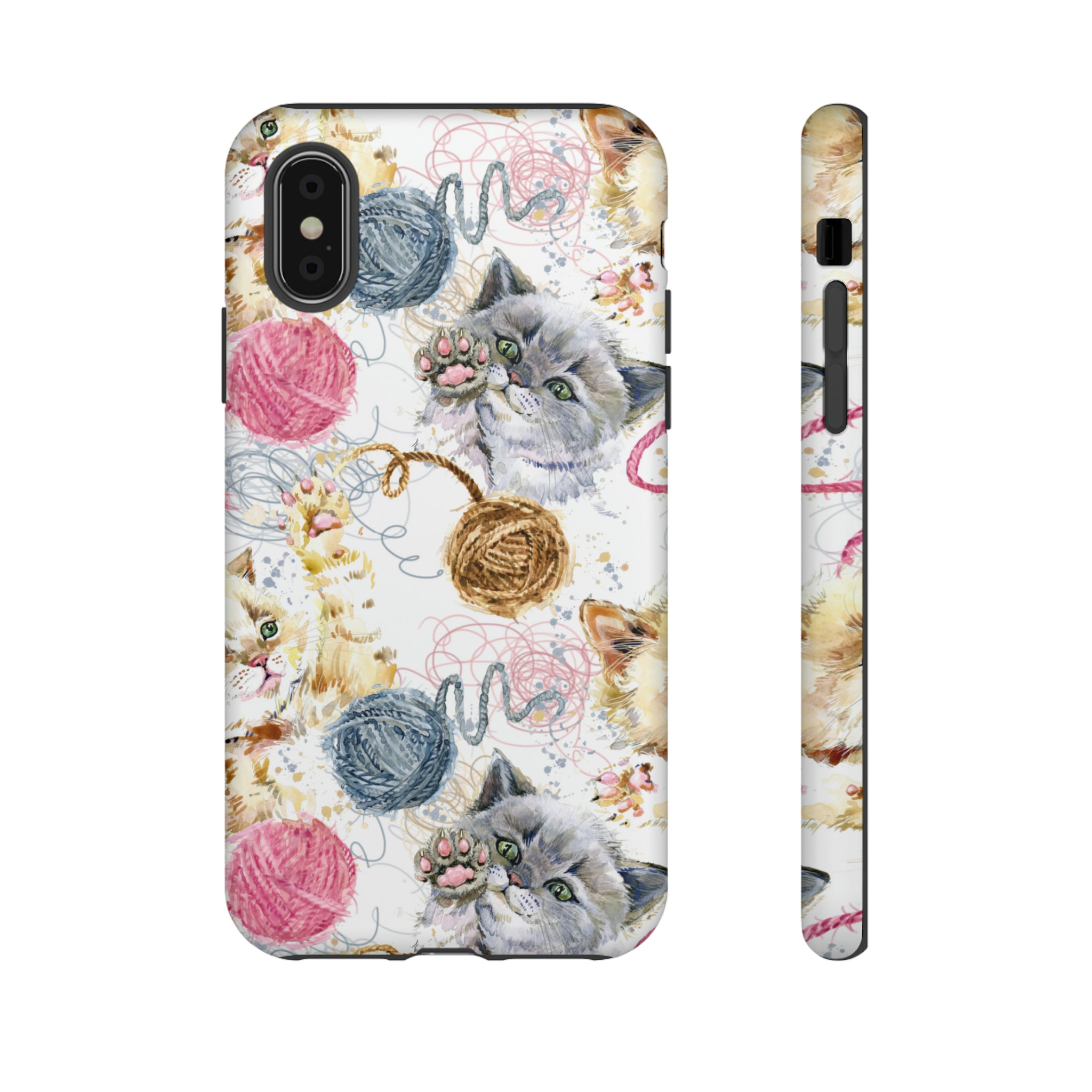 Cute Kitten Pattern - Protective Phone Case