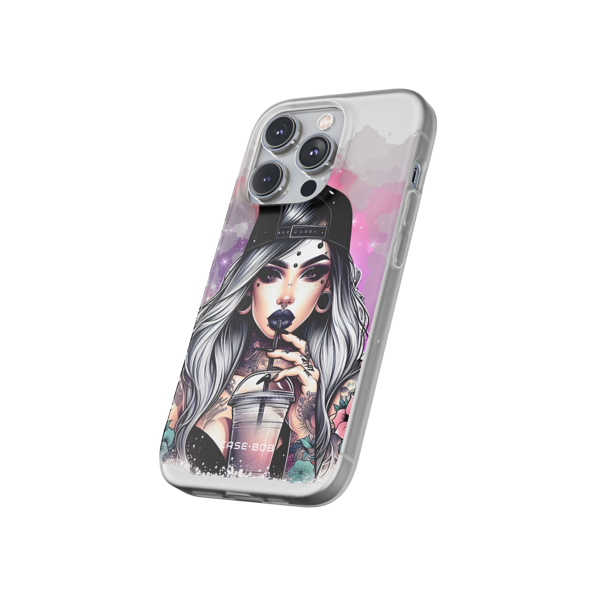 Silver Sip Nebula iPhone 14 Pro Case - Soft