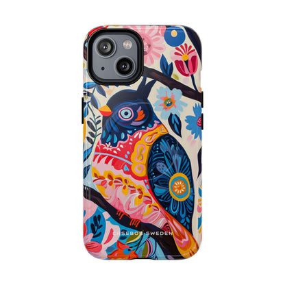 Whimsical Vintage Owl with Floral Charm iPhone 14 | Tough+ Phone Case