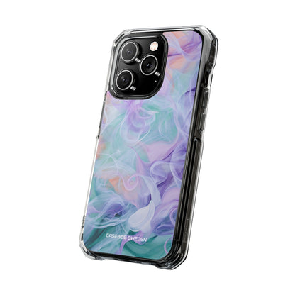 Purple Peach Whirl - Clear Impact iPhone 14 Phone Case