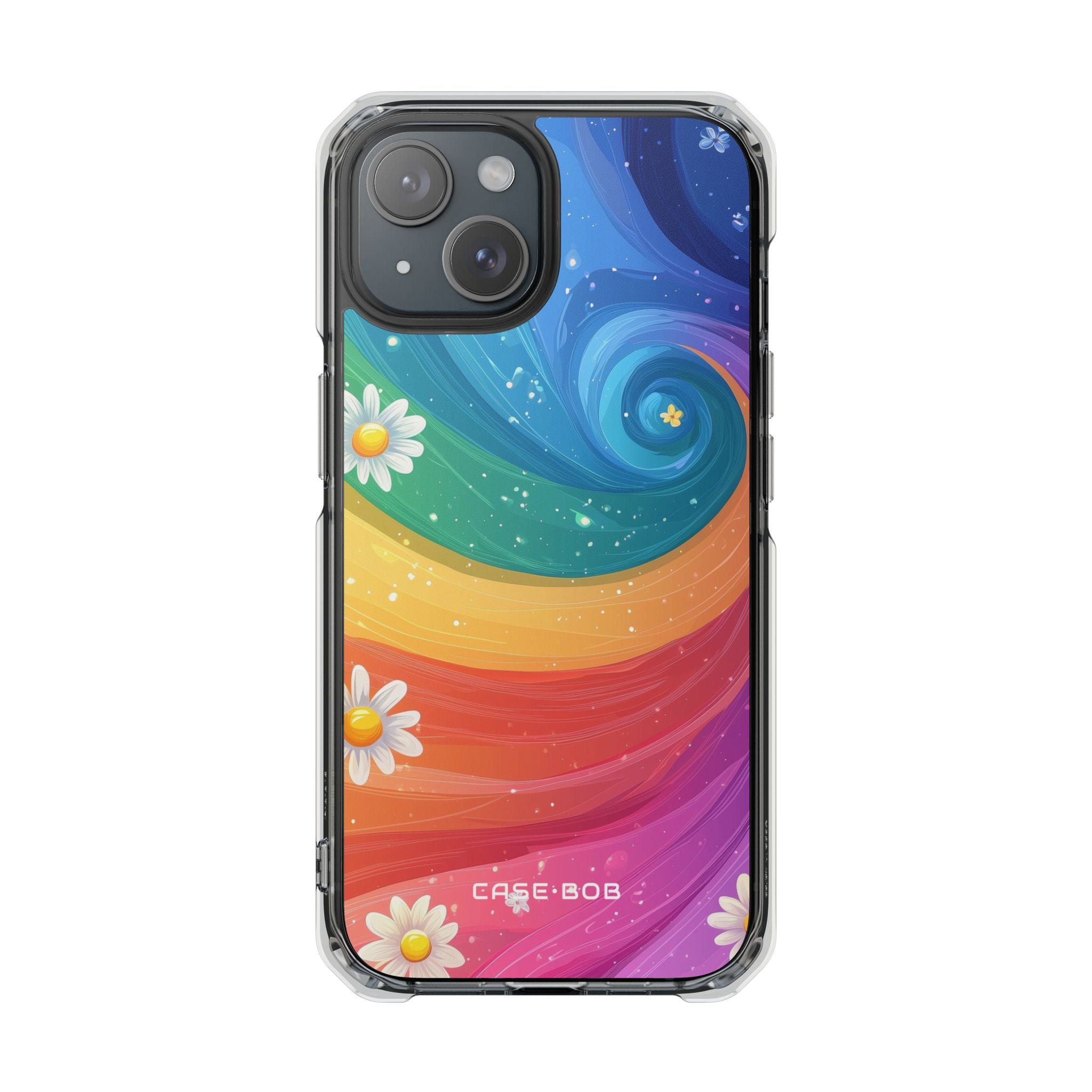 Rainbow Spiral Daisies iPhone 15 Case - Impact