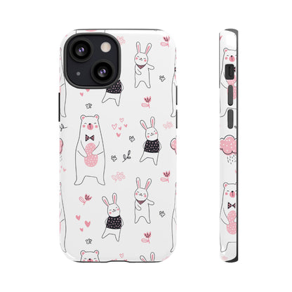 Bears Dance Playfully - iPhone Case