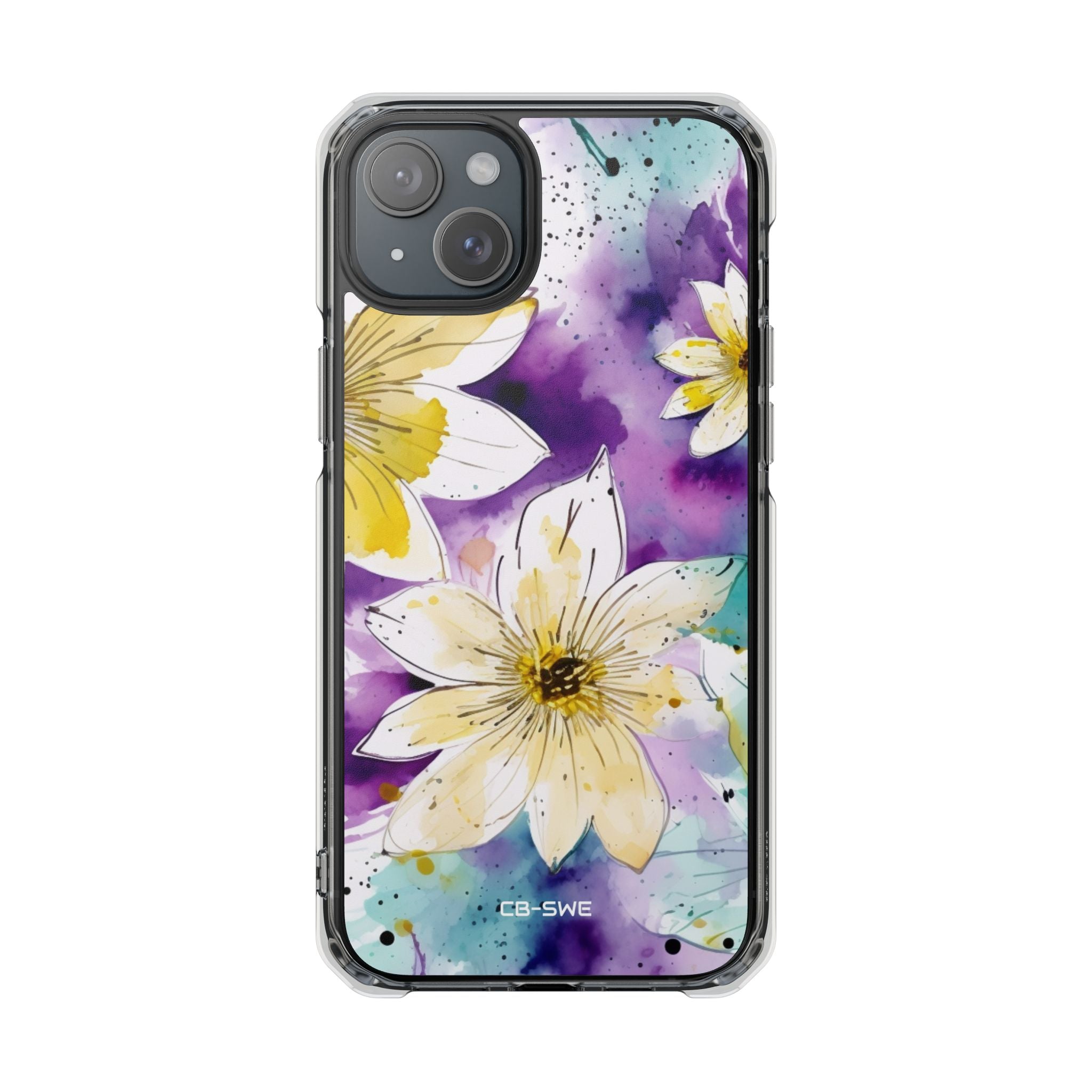 Vibrant Watercolor Flowers iPhone Case - Impact