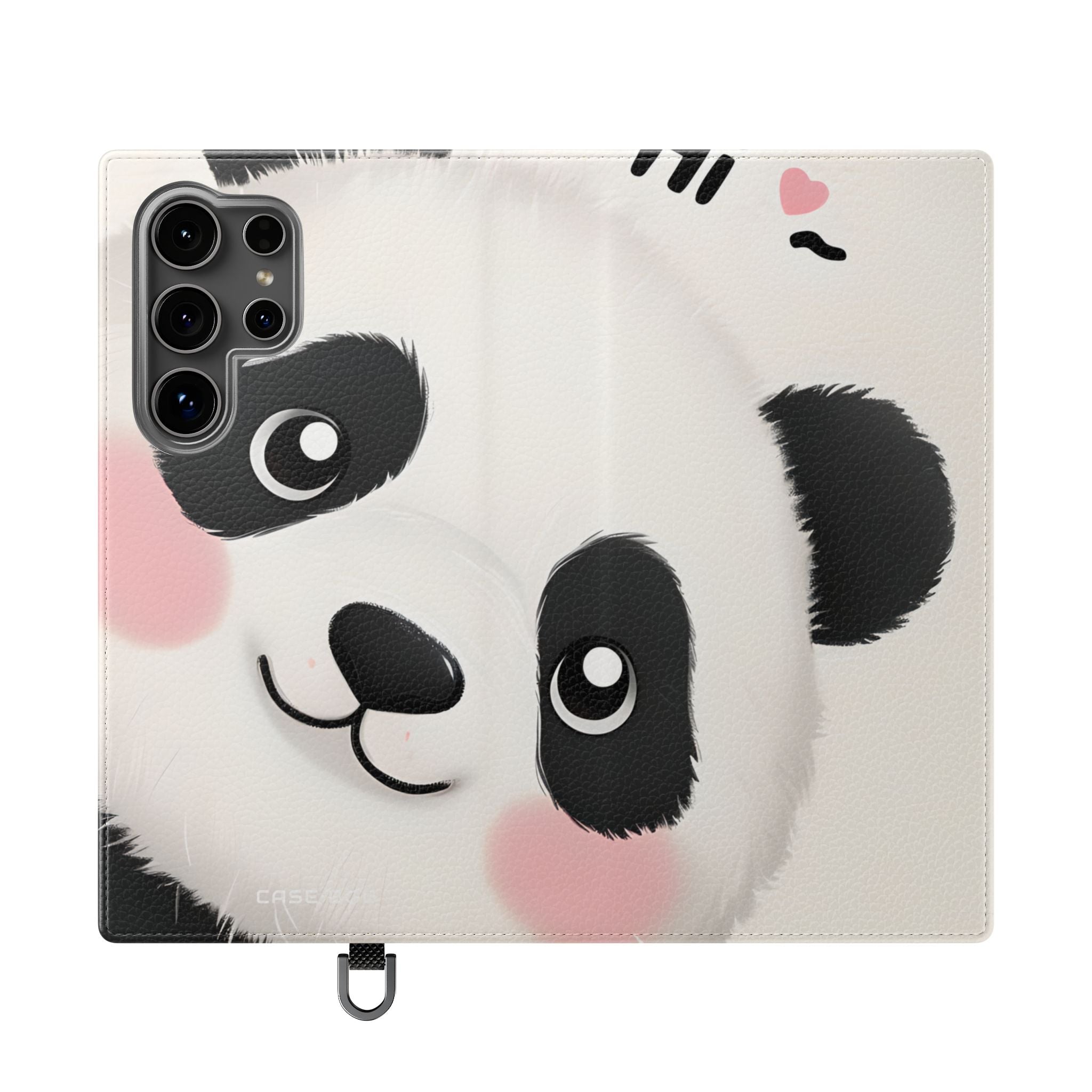 Kurkistava Panda Posliini - Samsung S24 Ultra Case - Lompakkoväline