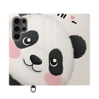 Kurkistava Panda Posliini - Samsung S24 Ultra Case - Lompakkoväline
