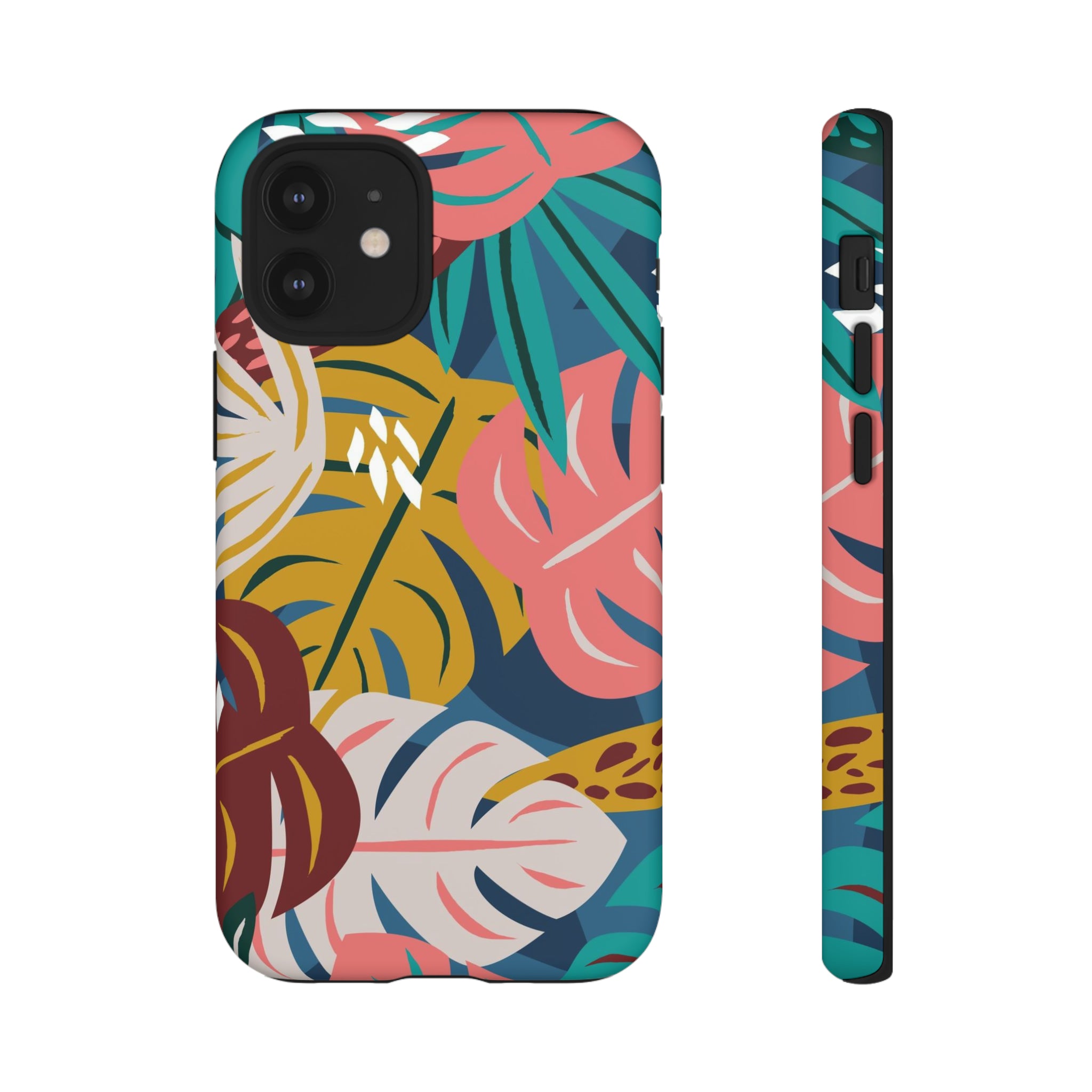 Tropical Leaf Mono - Protective Phone Case