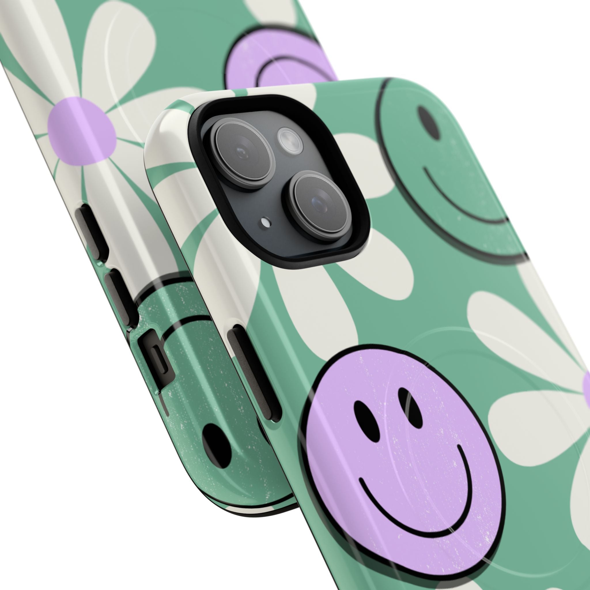 Smiley Daisy Glow iPhone 15 Plus Case - Tough+