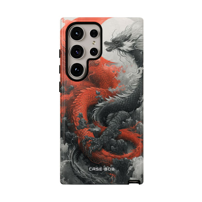 Twin Dragons Crimson Samsung S24 Ultra Case - Tough