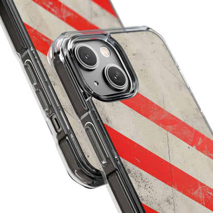 Striker Crimson Stripes iPhone 14 - Clear Impact Phone Case