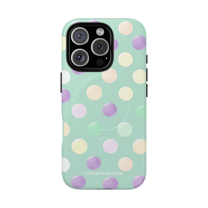 Pastel Polka Dots - Tough + MagSafe® iPhone 16 Phone Case